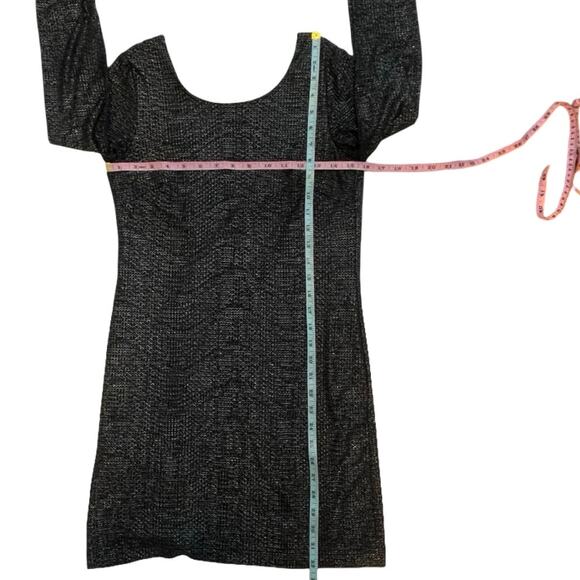 BCBG Generation Black Metallic Open Back Mini Dress XS - Picture 8 of 8